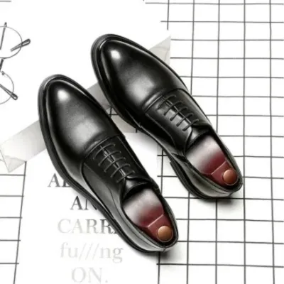 Premium Leather English Style Pointed Formal Shoes